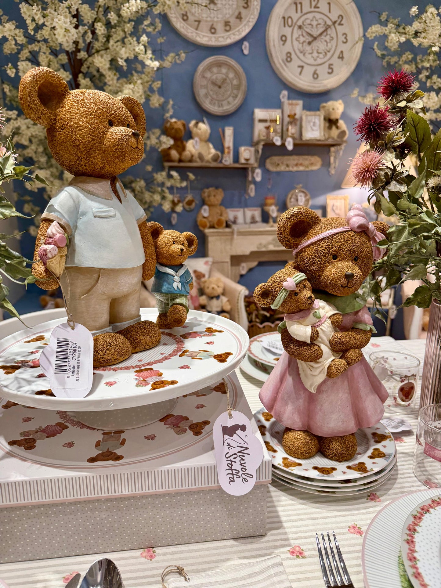 Orso con baby orso in resina Sweet Bear