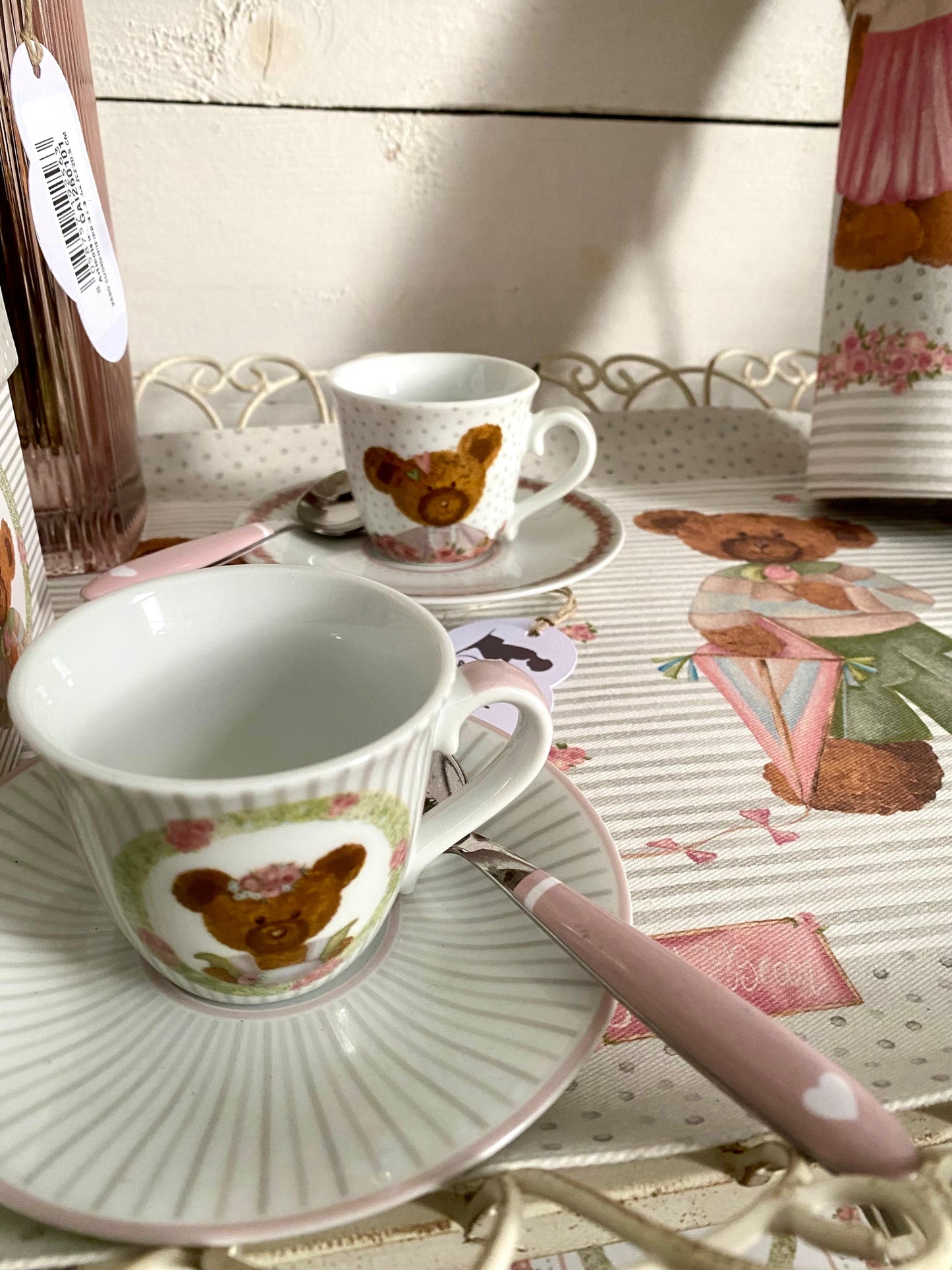 Coppia tazzine con piattino Sweet Bear