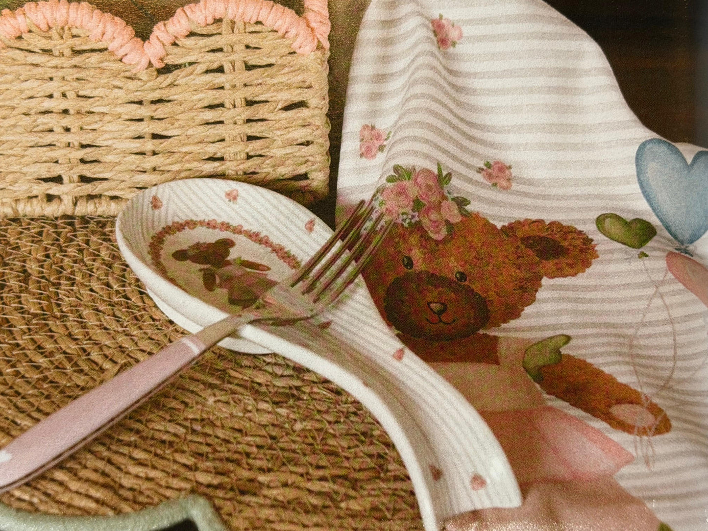 Poggiamestolo orsa righe Sweet Bear