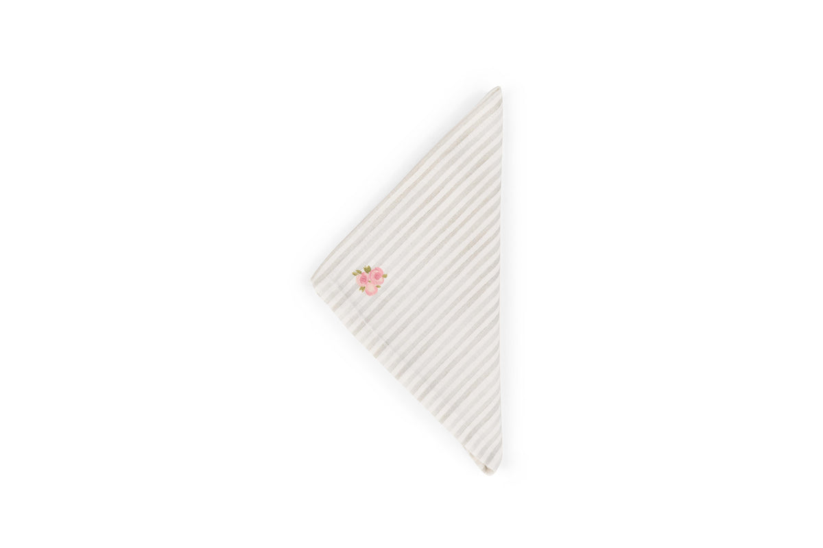 Tovagliolo righe e roselline Sweet Bear