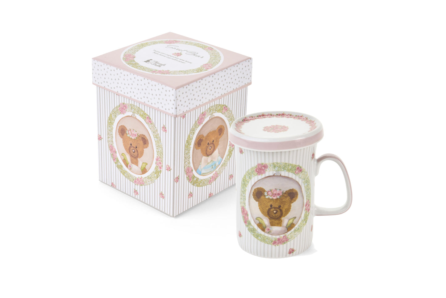 Tazza orsi a mezzobusto con coperchio e portafiltro Sweet bear