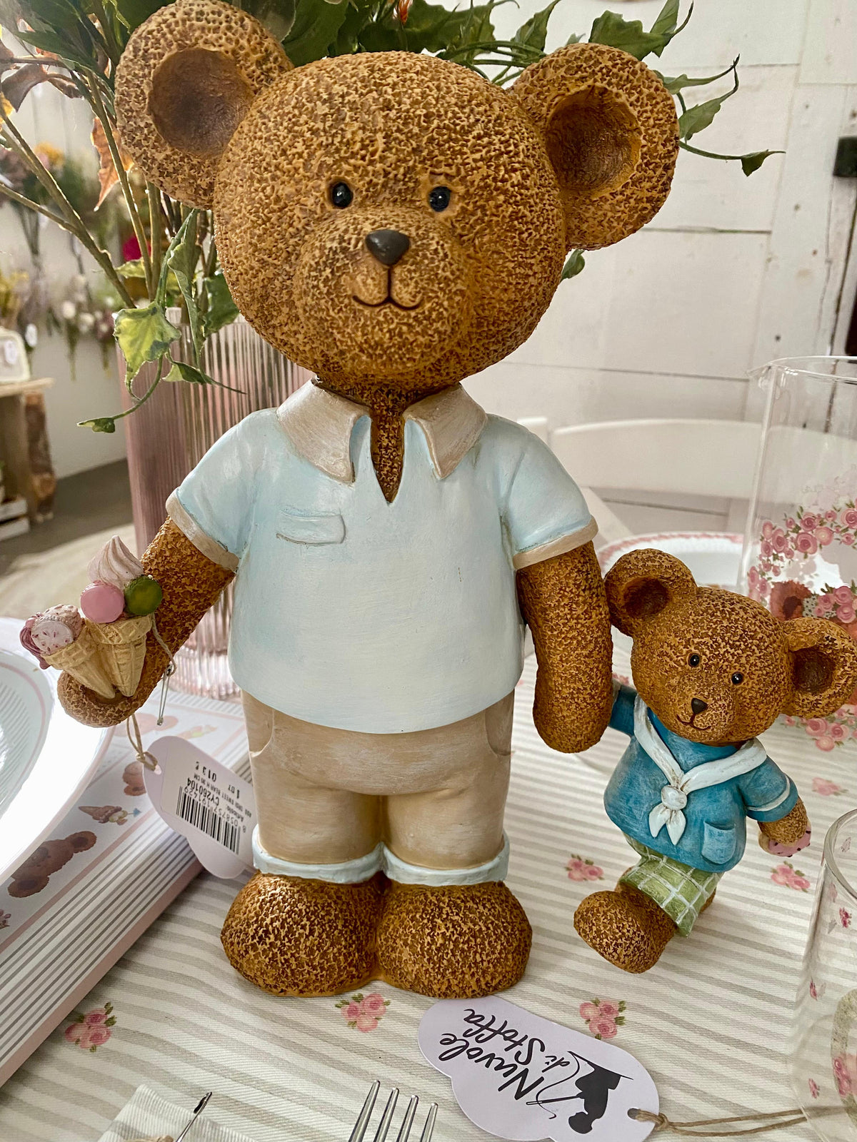 Orso con baby orso in resina Sweet Bear