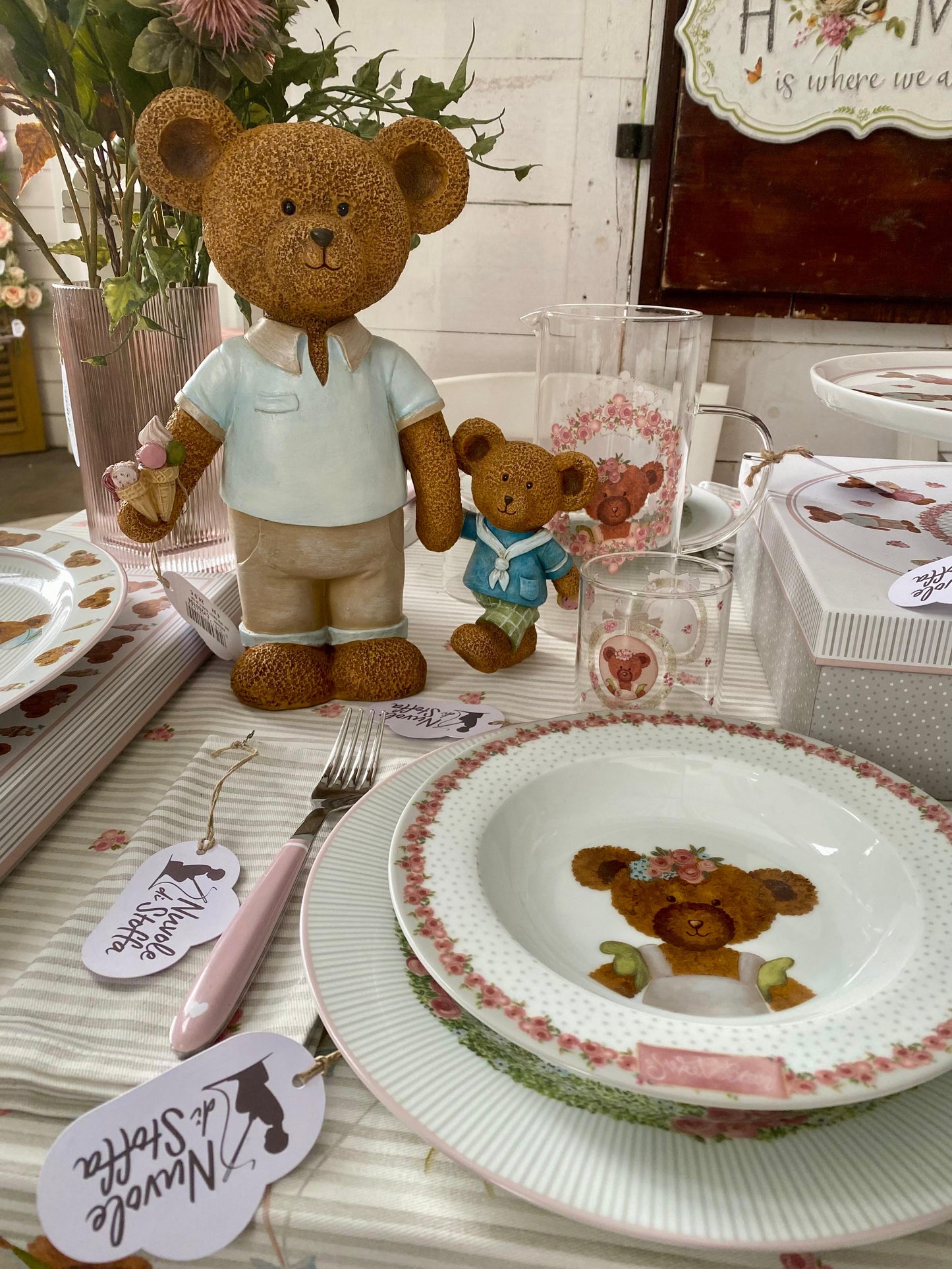 Orso con baby orso in resina Sweet Bear