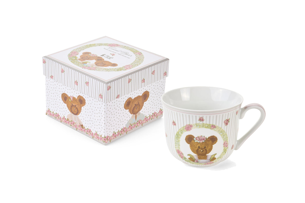 Tazza orsi a mezzobusto fondo righe Sweet Bear