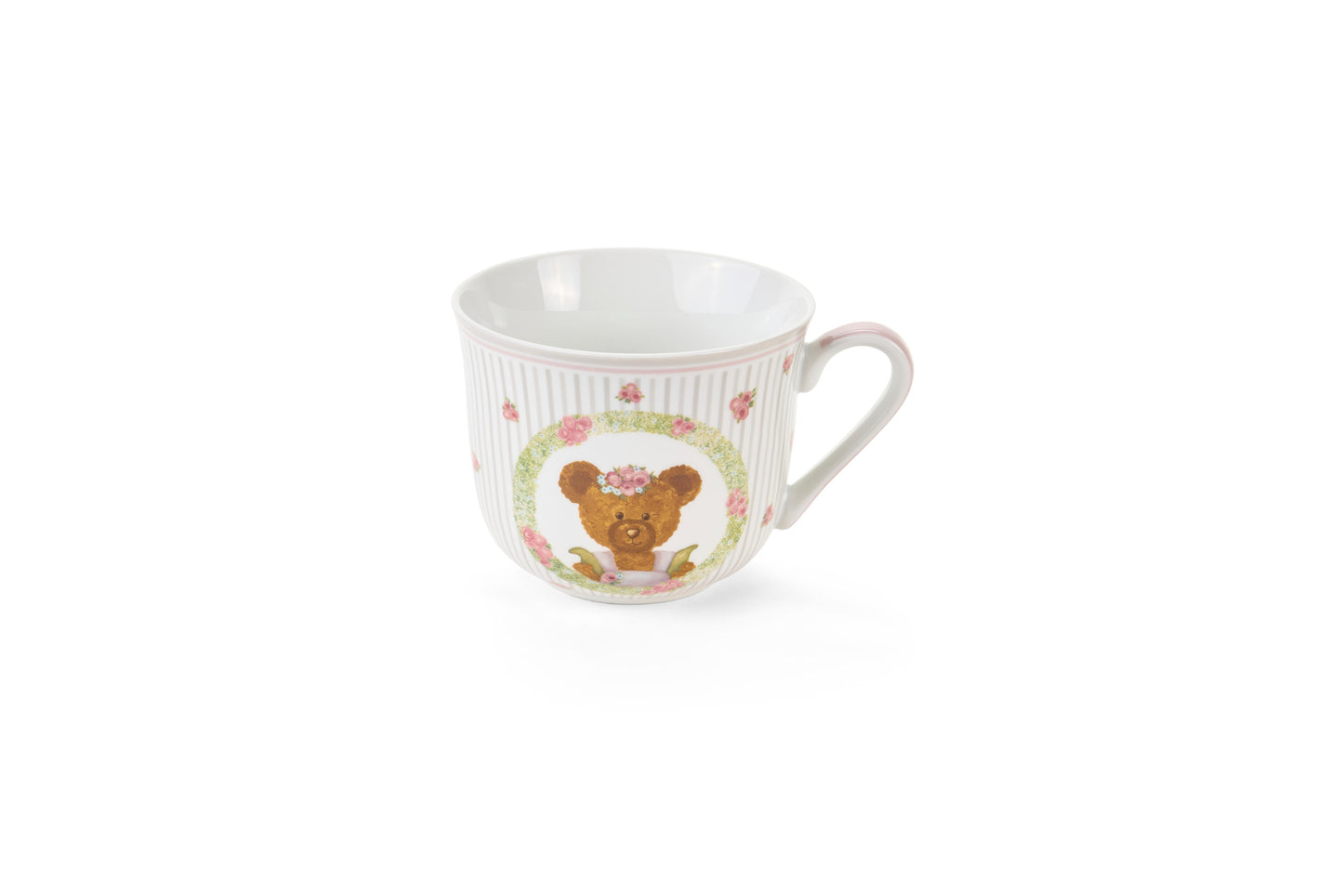 Tazza orsi a mezzobusto fondo righe Sweet Bear