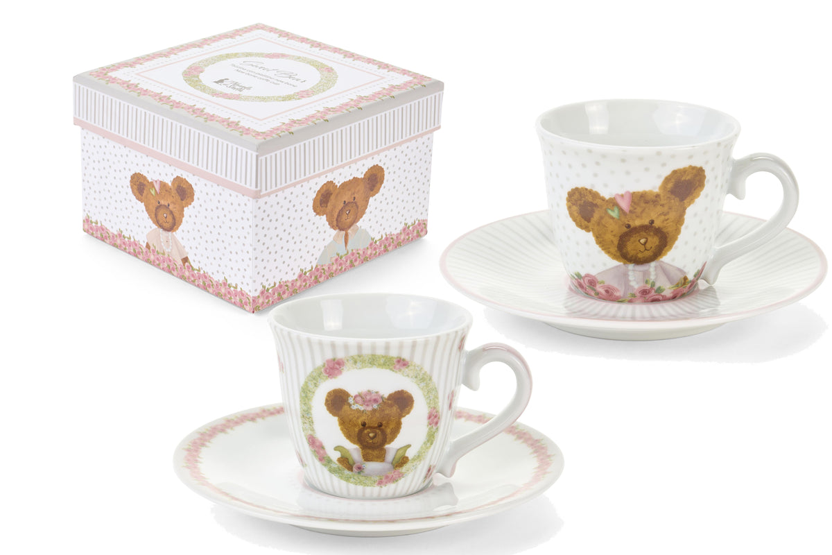 Coppia tazzine con piattino Sweet Bear