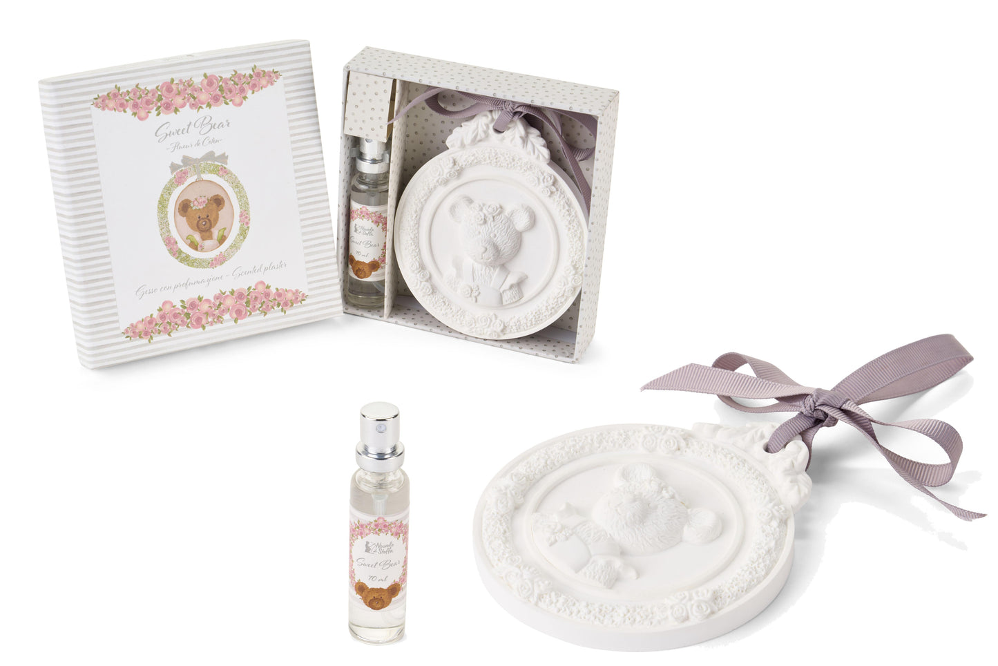 Gessetto profumato orsa con spray Sweet Bear