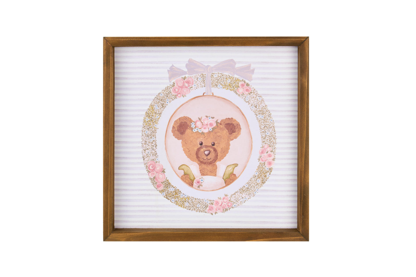 Quadro canvas e legno orsa Sweet Bear