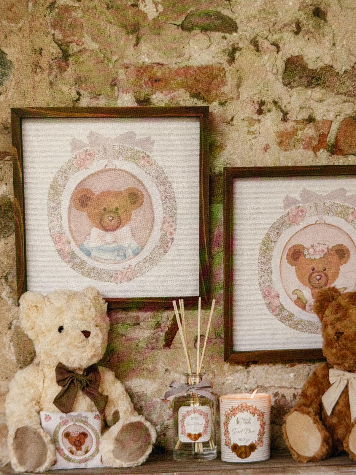 Quadro canvas e legno orsa Sweet Bear